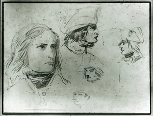 Luonnokset Napoleon Bonapartesta, 1797 (lyijykynä)
